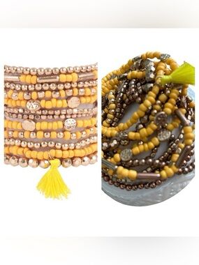 🍁New🍁 Boho Beaded Tassel Stackable Bracelets